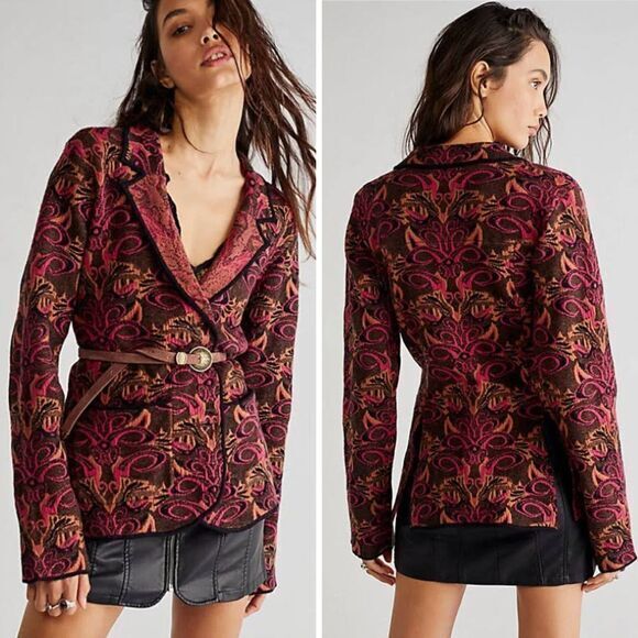 NEW‎ Free People Sammie Blazer Sweater Jacket Cardigan, size XS - Picture 1 of 16